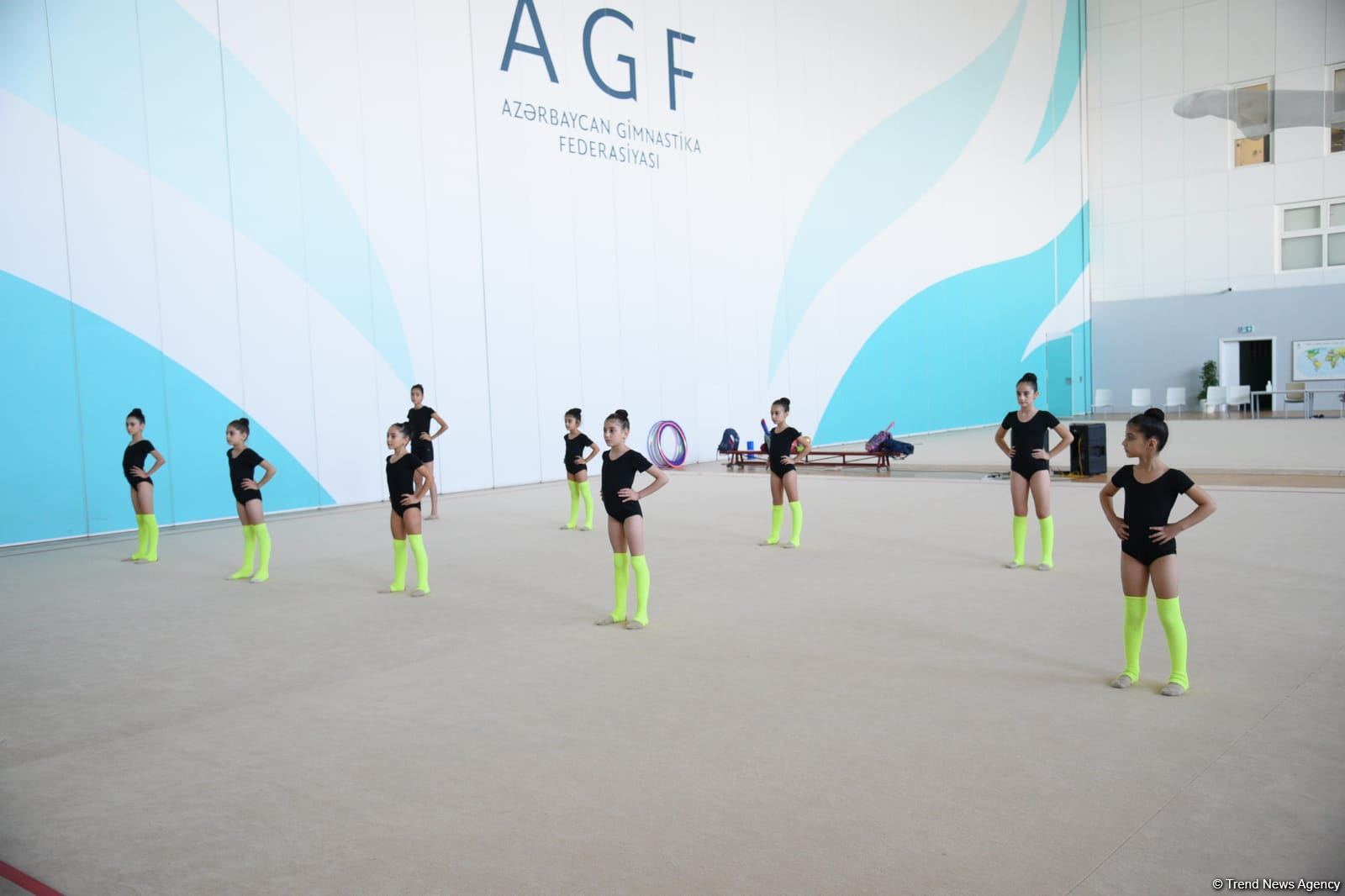 Azerbaijan's National Gymnastics Arena hosting training camps for athletes from Mingachevir (PHOTO)