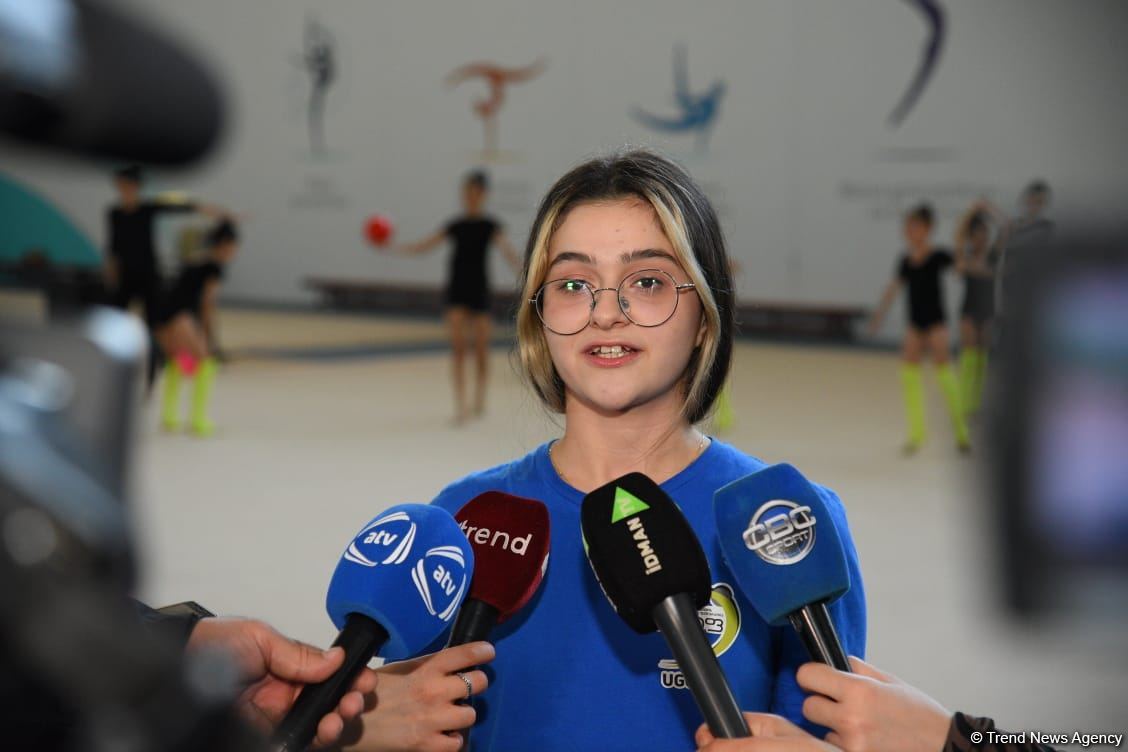 Azerbaijan's National Gymnastics Arena hosting training camps for athletes from Mingachevir (PHOTO)