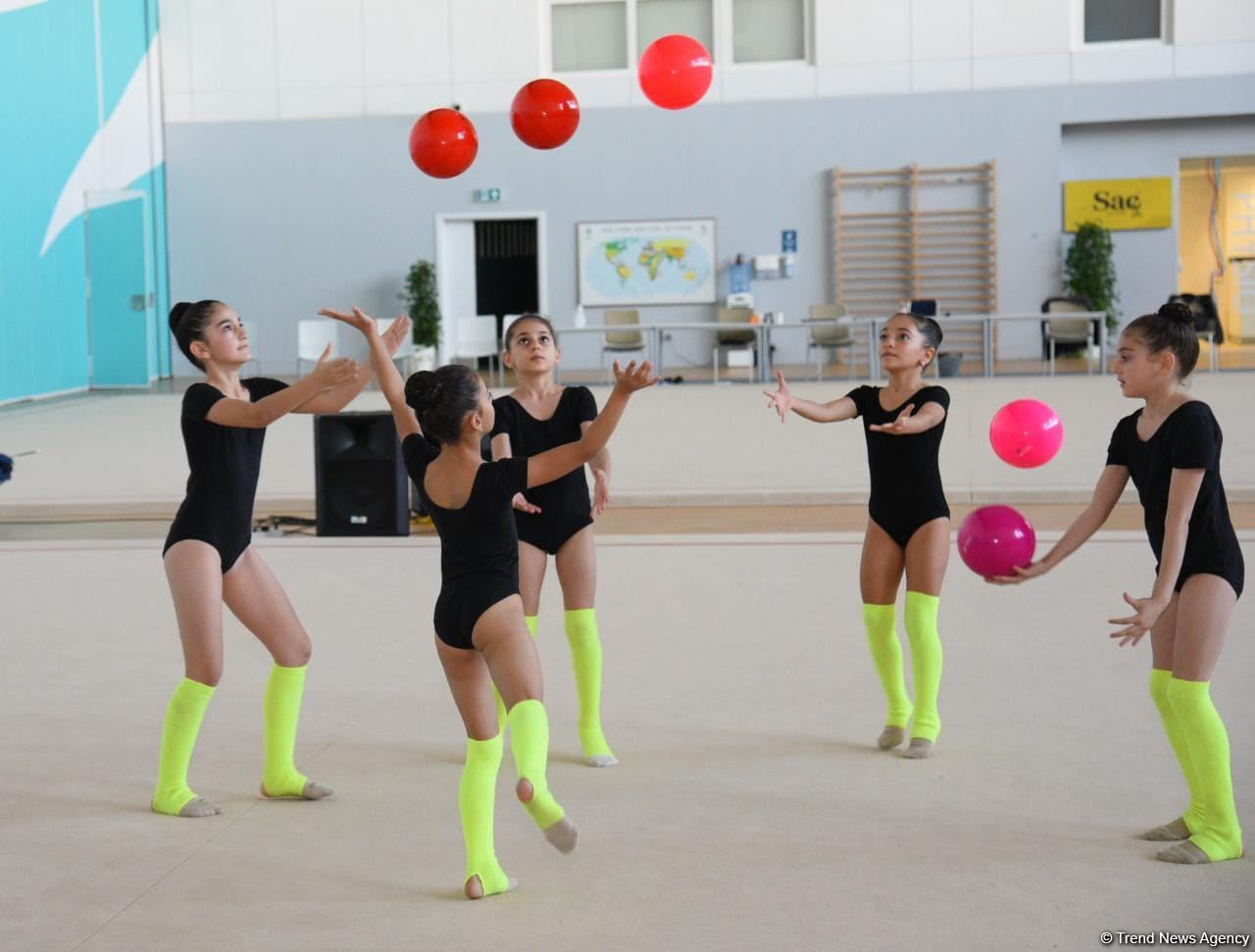 Azerbaijan's National Gymnastics Arena hosting training camps for athletes from Mingachevir (PHOTO)
