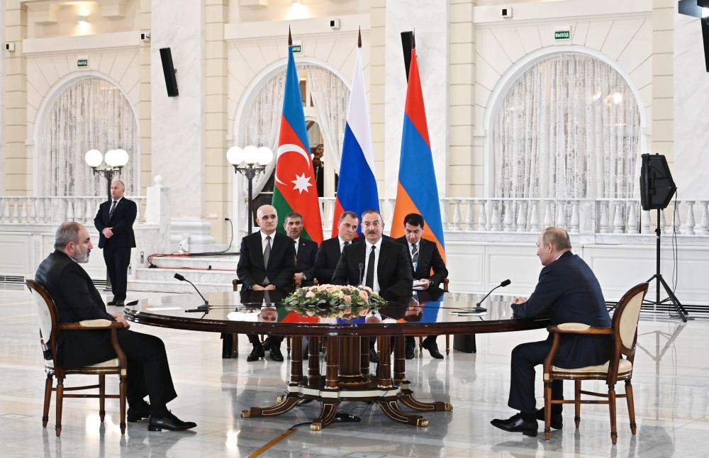 Statement by President of the Republic of Azerbaijan, Prime Minister of the Republic of Armenia and President of the Russian Federation