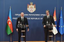 President Ilham Aliyev and President Aleksandar Vucic make press statements (PHOTO/VIDEO)