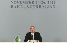 Baku hosted international conference under the motto “Along the Middle Corridor: Geopolitics, Security and Economy”, President Ilham Aliyev attended the conference (PHOTO/VIDEO)