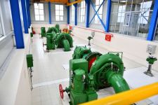 President Ilham Aliyev attends opening of cascade of 'Oghuz' small hydro power plants (PHOTO/VIDEO)