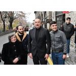 President Ilham Aliyev, First Lady Mehriban Aliyeva meet and talk with residents of Shaki (PHOTO)