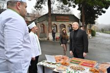 President Ilham Aliyev, First Lady Mehriban Aliyeva view reconstruction work at "Yukhari Bash" National Historical-Architectural Reserve in Shaki (PHOTO/VIDEO)