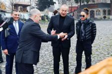 President Ilham Aliyev, First Lady Mehriban Aliyeva view reconstruction work at "Yukhari Bash" National Historical-Architectural Reserve in Shaki (PHOTO/VIDEO)