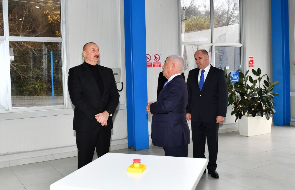 President Ilham Aliyev attends opening of cascade of 'Oghuz' small hydro power plants (PHOTO/VIDEO)