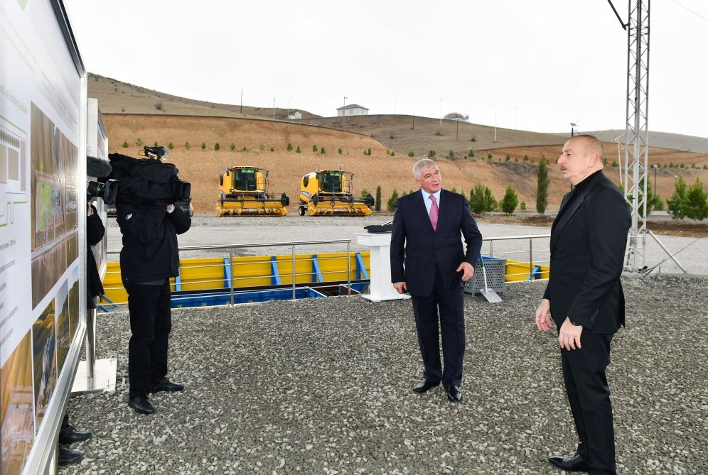President Ilham Aliyev lays foundation of new plant at “Shaki-Oghuz” Agropark (PHOTO/VIDEO)