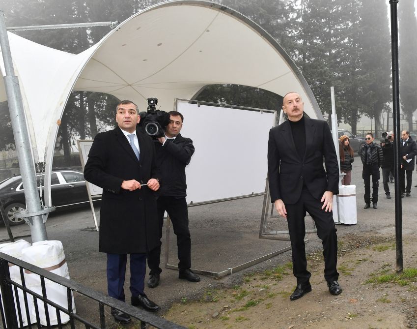President Ilham Aliyev, First Lady Mehriban Aliyeva view reconstruction work at "Yukhari Bash" National Historical-Architectural Reserve in Shaki (PHOTO/VIDEO)