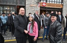 President Ilham Aliyev, First Lady Mehriban Aliyeva view reconstruction work at "Yukhari Bash" National Historical-Architectural Reserve in Shaki (PHOTO/VIDEO)