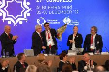 Azerbaijani minister re-elected president of European Gymnastics (PHOTO)