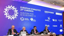 Azerbaijani minister re-elected president of European Gymnastics (PHOTO)