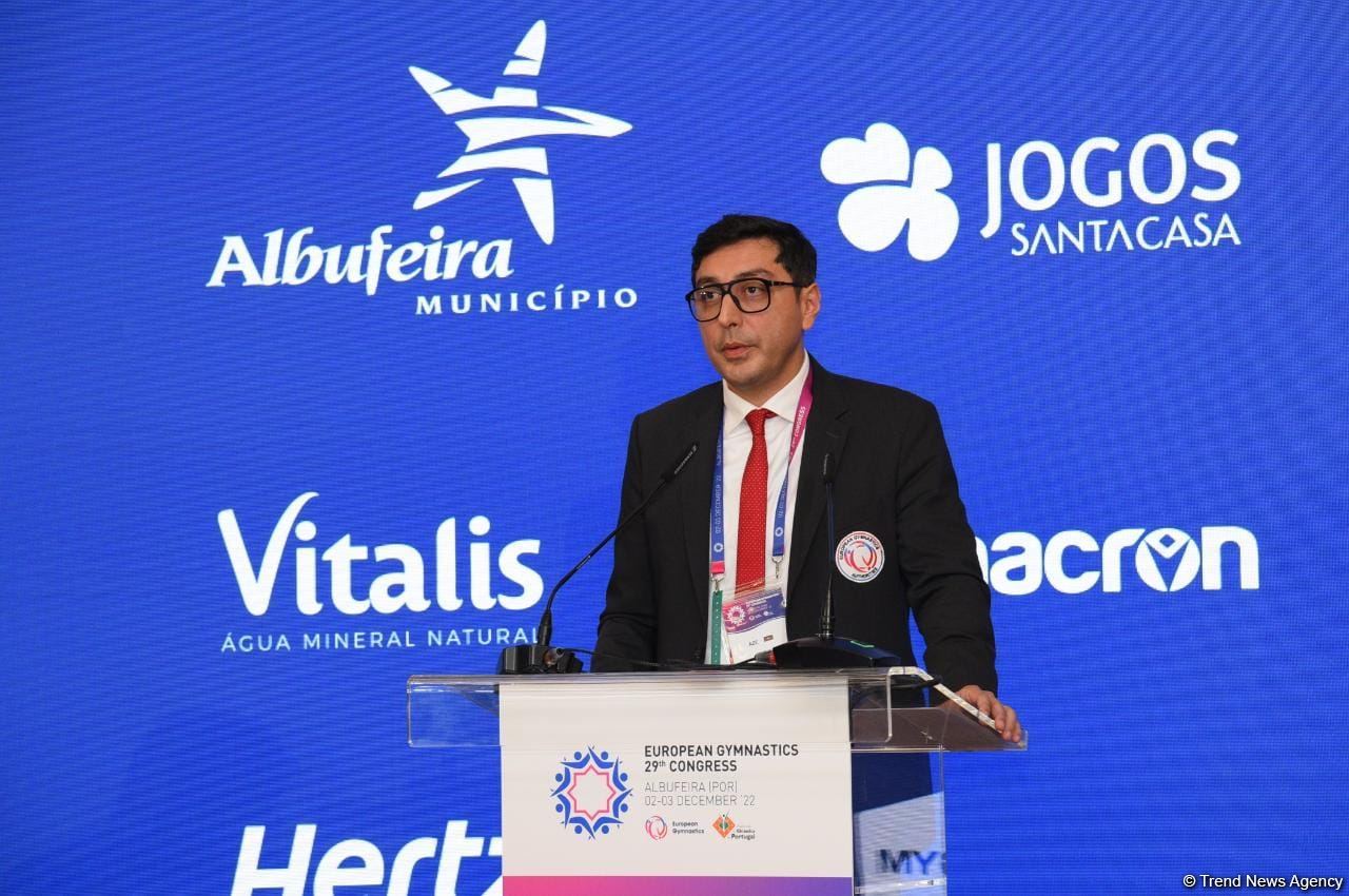 Azerbaijani minister re-elected president of European Gymnastics (PHOTO)