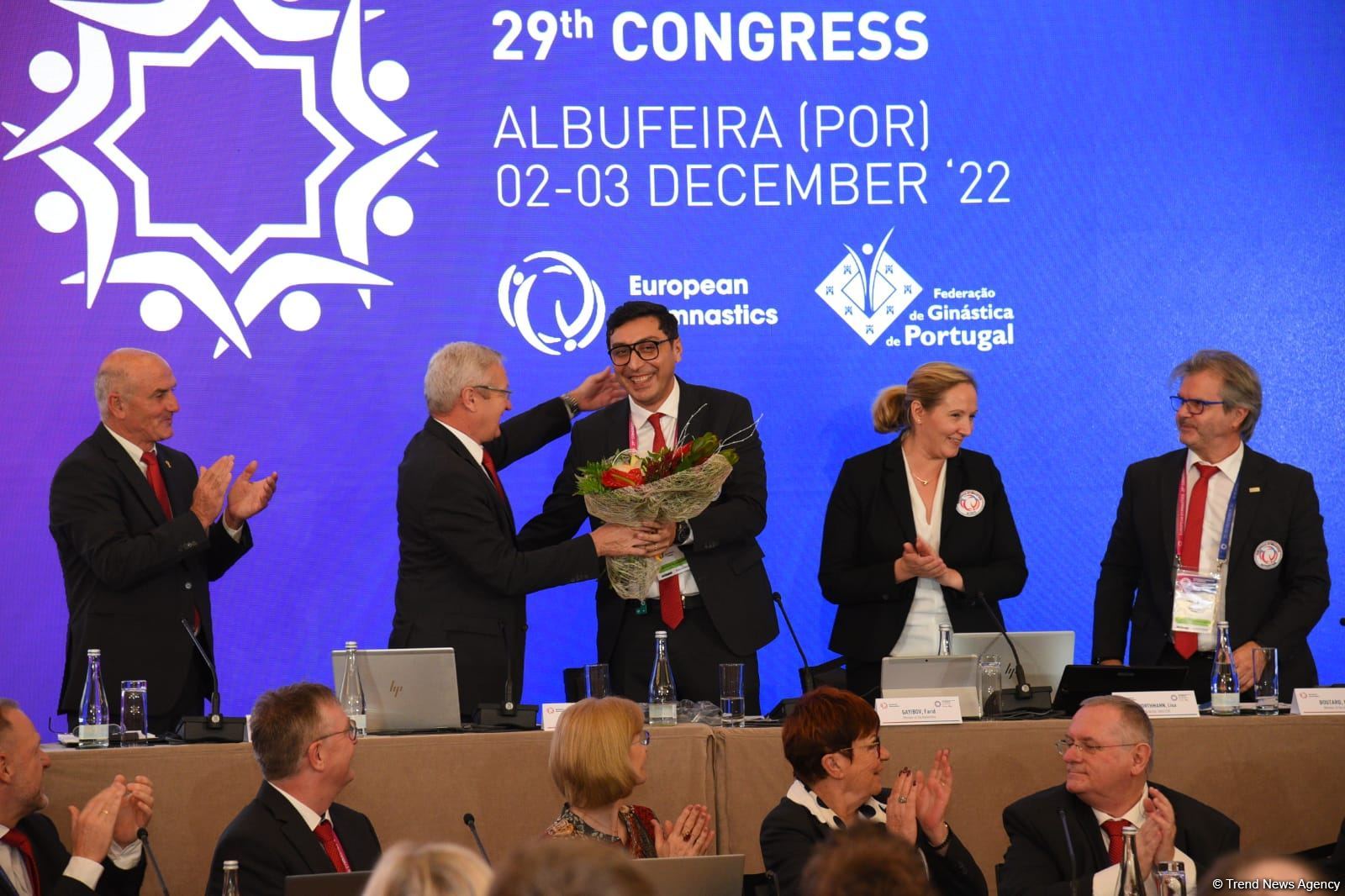 Azerbaijani minister re-elected president of European Gymnastics (PHOTO)
