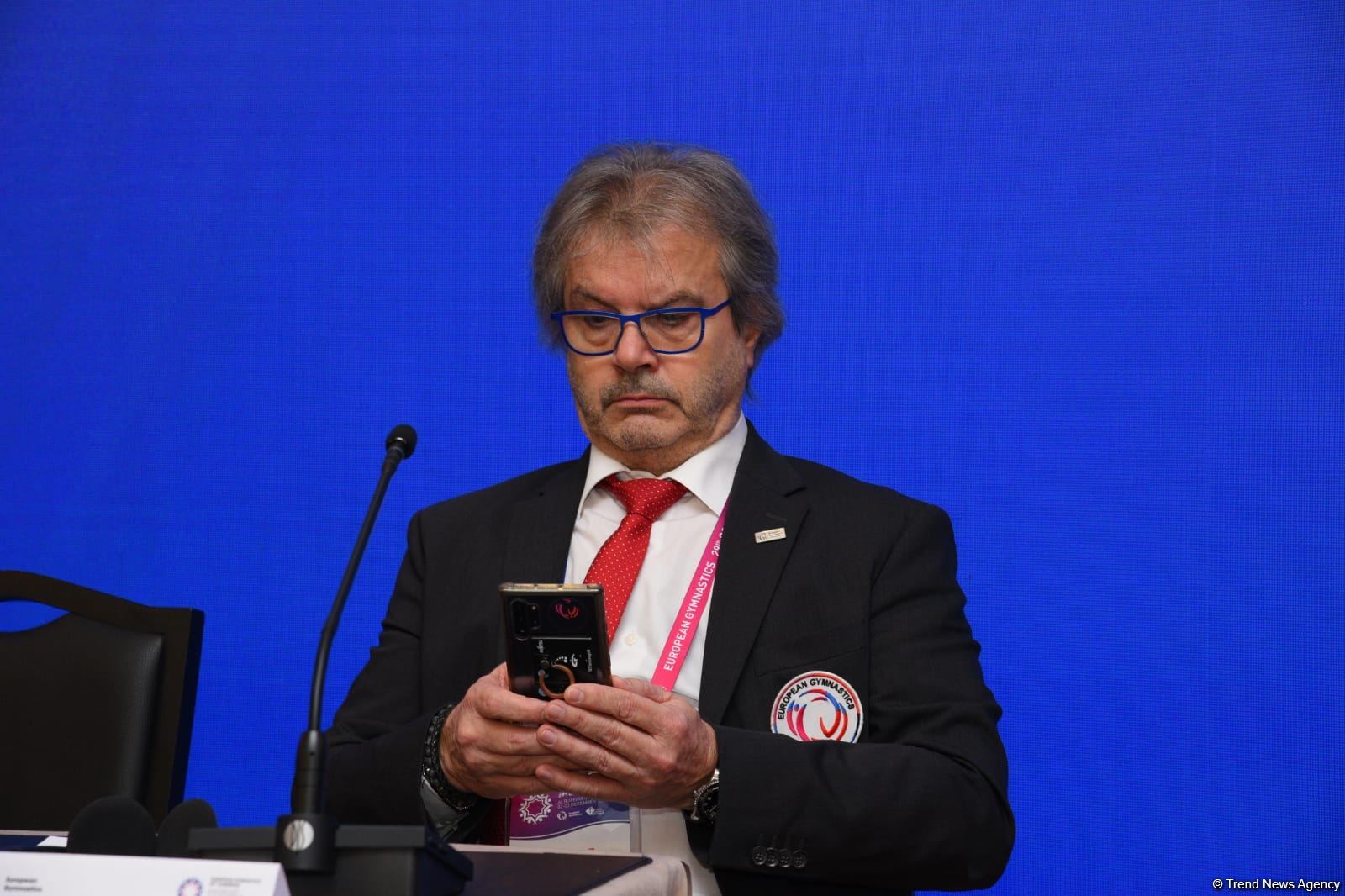 Azerbaijani minister re-elected president of European Gymnastics (PHOTO)