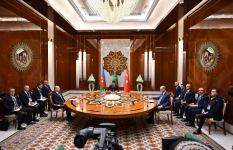 Presidents of Azerbaijan, Turkiye and Turkmenistan held expanded meeting in city of Turkmenbashi (PHOTO/VIDEO)