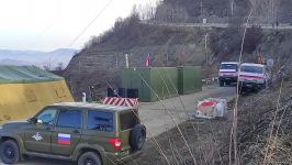 Russian peacekeepers bring speaker system to peaceful rally site in Azerbaijan's Karabakh (PHOTO)