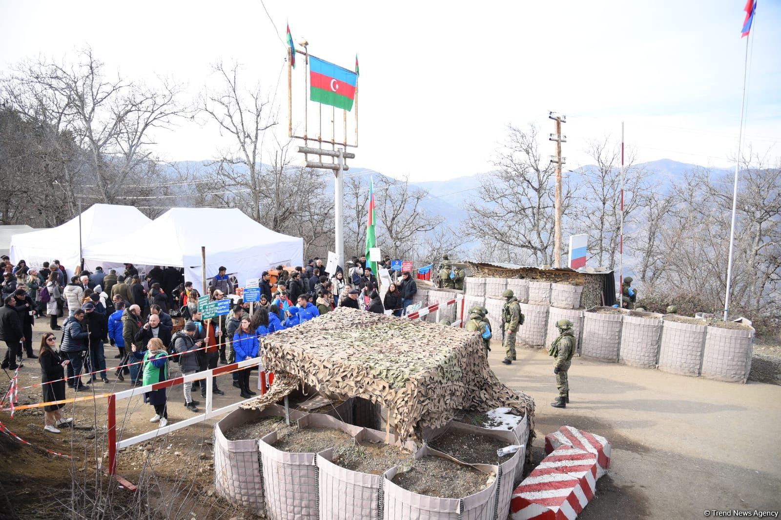 Azerbaijani peaceful protesters on Lachin road change demands (VIDEO)