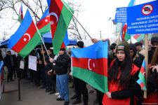 Peaceful rally of Azerbaijanis in zone of temporary responsibility of peacekeepers (PHOTO)