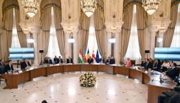 President Ilham Aliyev takes part in plenary session dedicated to signing of Agreement on strategic partnership in field of development and transfer of green energy (PHOTO/VIDEO)