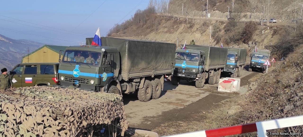 Peacekeepers' supply vehicles pass unhindered along  Lachin road (PHOTO/VIDEO)