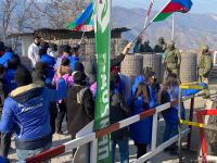 Number of supporters of peaceful rally on Azerbaijan's Lachin road growing (PHOTO)