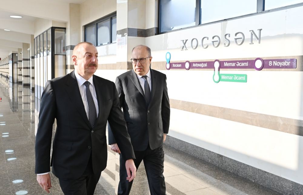 President Ilham Aliyev attends opening of Khojasan electric depot and Khojasan station of Baku Metro (PHOTO)