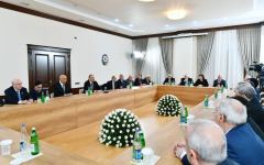 President Ilham Aliyev views conditions created at administrative building of Western Azerbaijan Community (PHOTO/VIDEO)