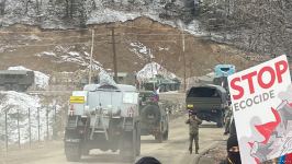 Eight more supply vehicles of Russian peacekeepers' pass through Lachin road (PHOTO)
