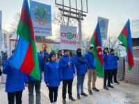 Another Armenian lie exposed: Peaceful protest rally on Azerbaijan's Lachin-Khankandi road continues (PHOTO)