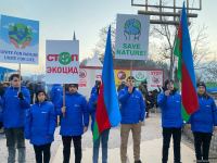 Another Armenian lie exposed: Peaceful protest rally on Azerbaijan's Lachin-Khankandi road continues (PHOTO)