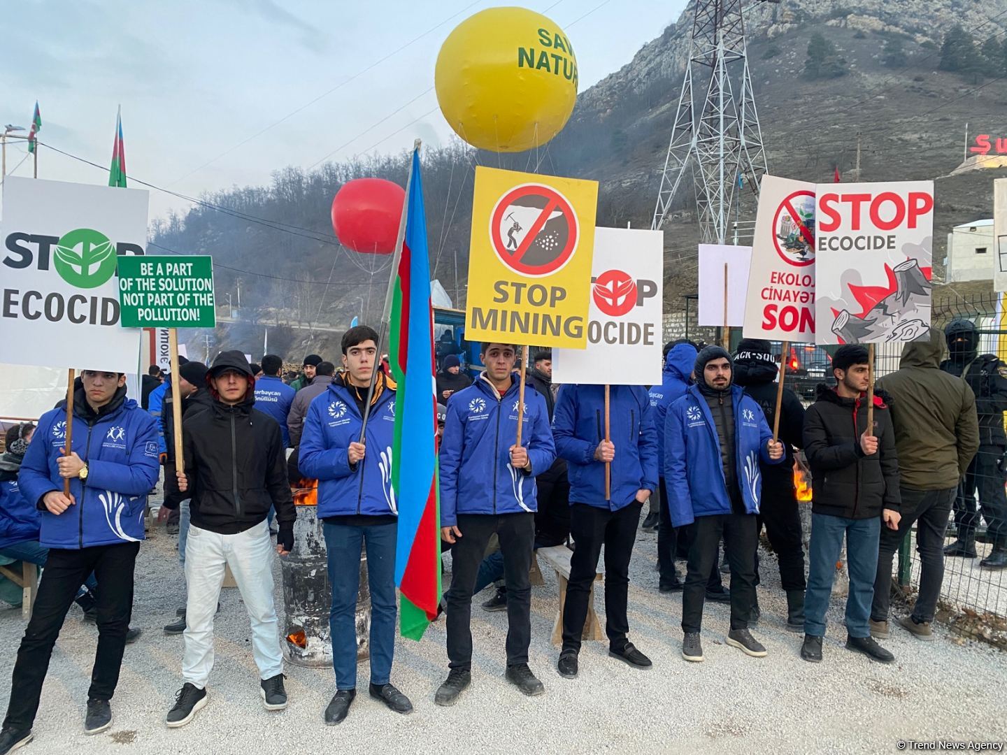 Another Armenian lie exposed: Peaceful protest rally on Azerbaijan's Lachin-Khankandi road continues (PHOTO)