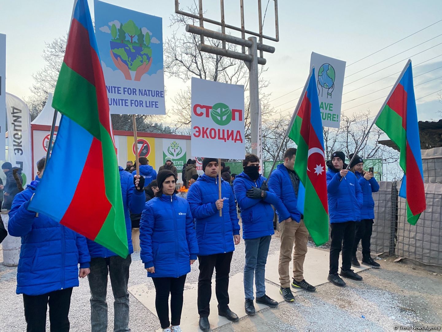 Another Armenian lie exposed: Peaceful protest rally on Azerbaijan's Lachin-Khankandi road continues (PHOTO)