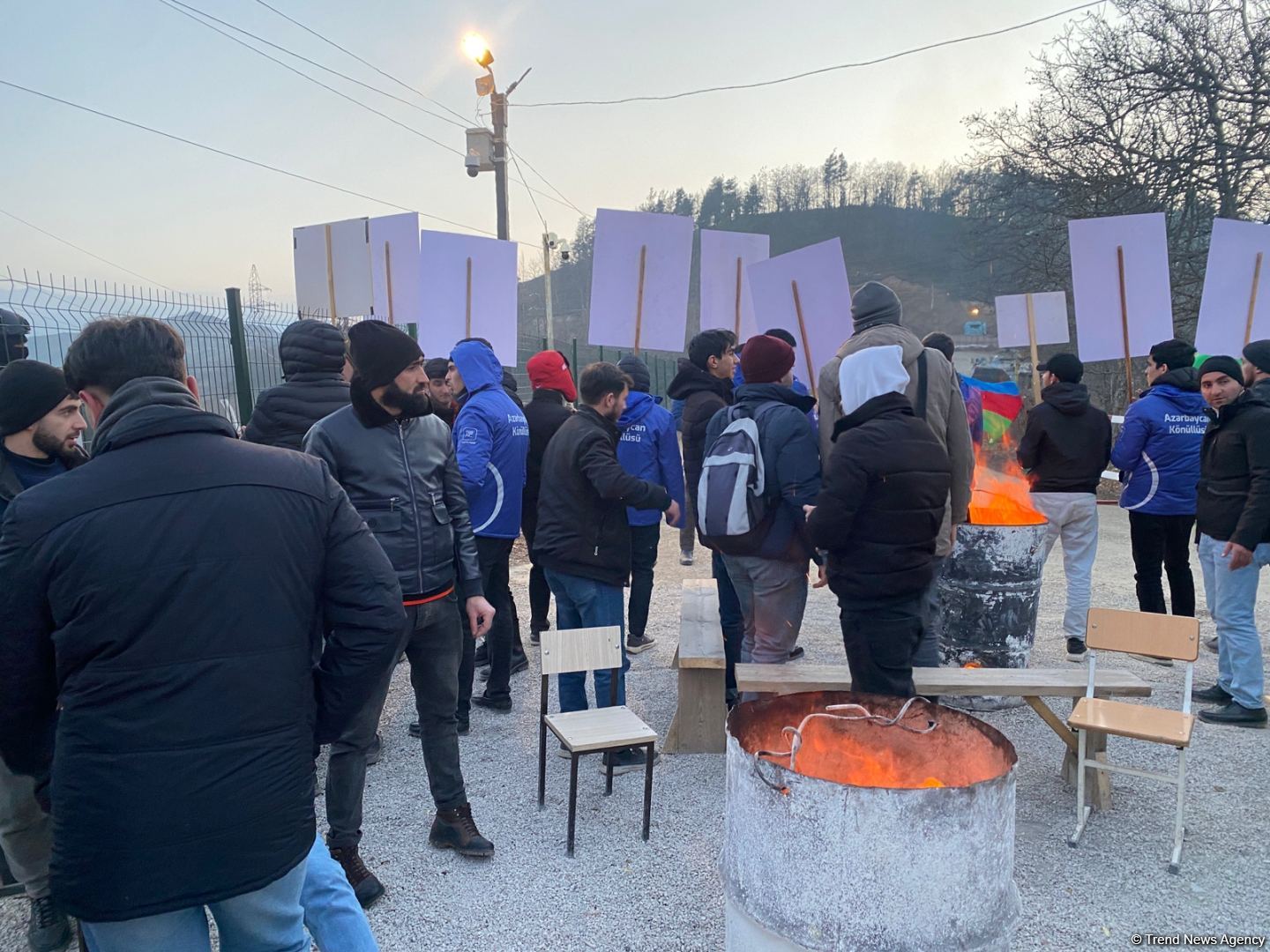 Another Armenian lie exposed: Peaceful protest rally on Azerbaijan's Lachin-Khankandi road continues (PHOTO)