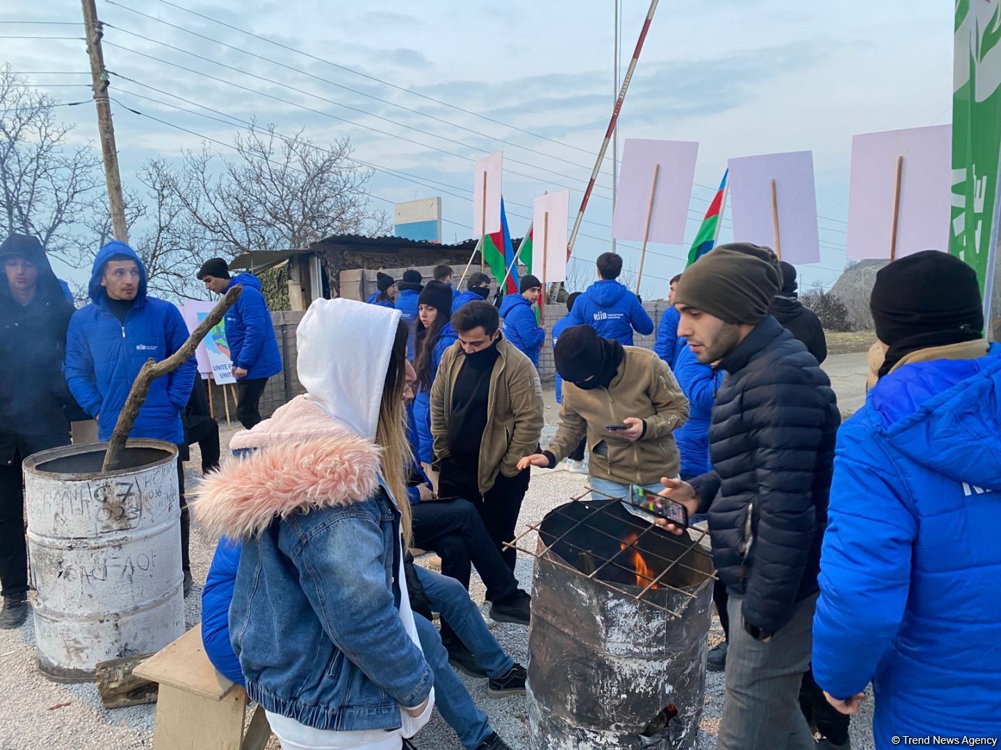 Another Armenian lie exposed: Peaceful protest rally on Azerbaijan's Lachin-Khankandi road continues (PHOTO)