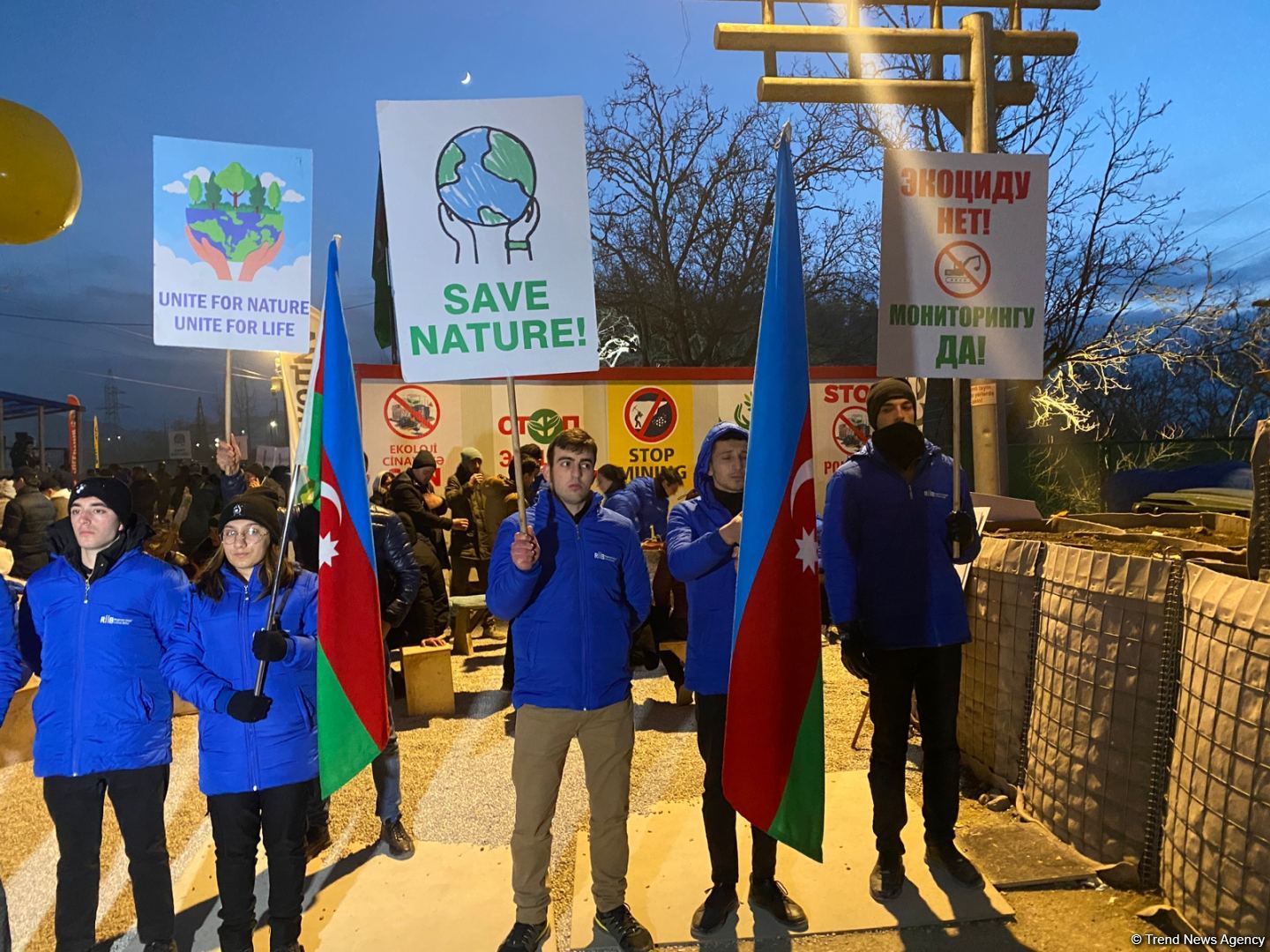 Another Armenian lie exposed: Peaceful protest rally on Azerbaijan's Lachin-Khankandi road continues (PHOTO)