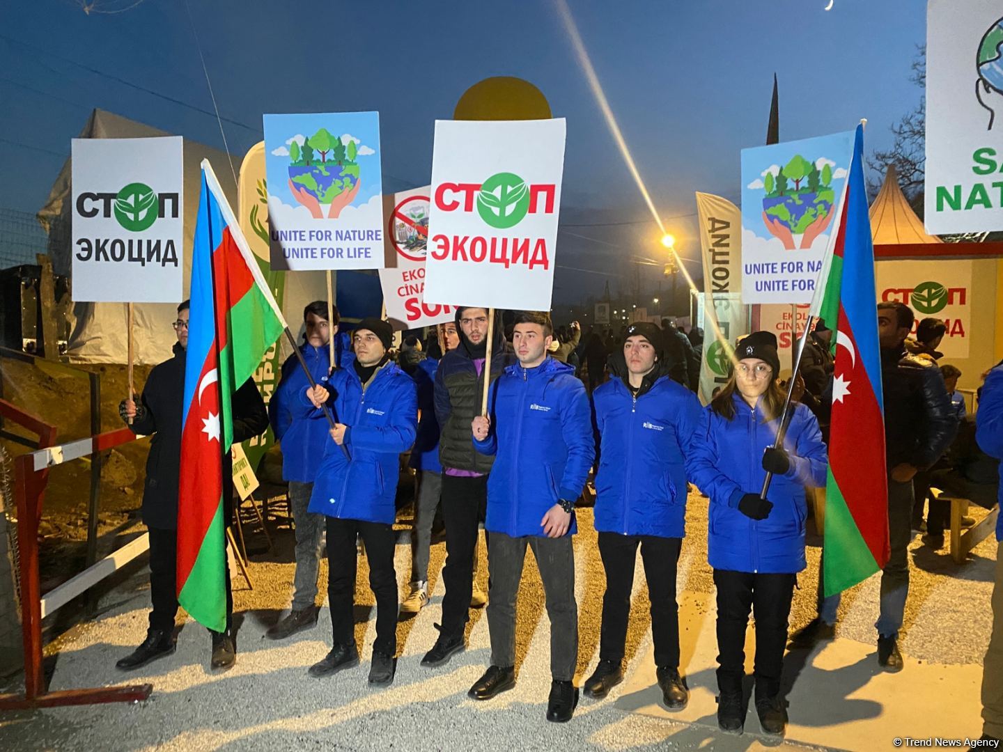 Another Armenian lie exposed: Peaceful protest rally on Azerbaijan's Lachin-Khankandi road continues (PHOTO)