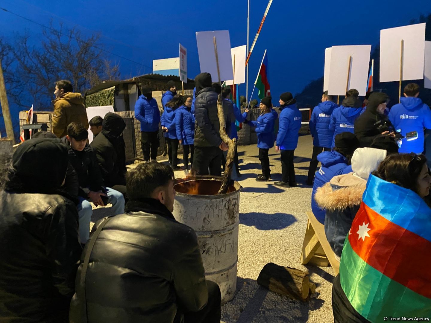 Another Armenian lie exposed: Peaceful protest rally on Azerbaijan's Lachin-Khankandi road continues (PHOTO)