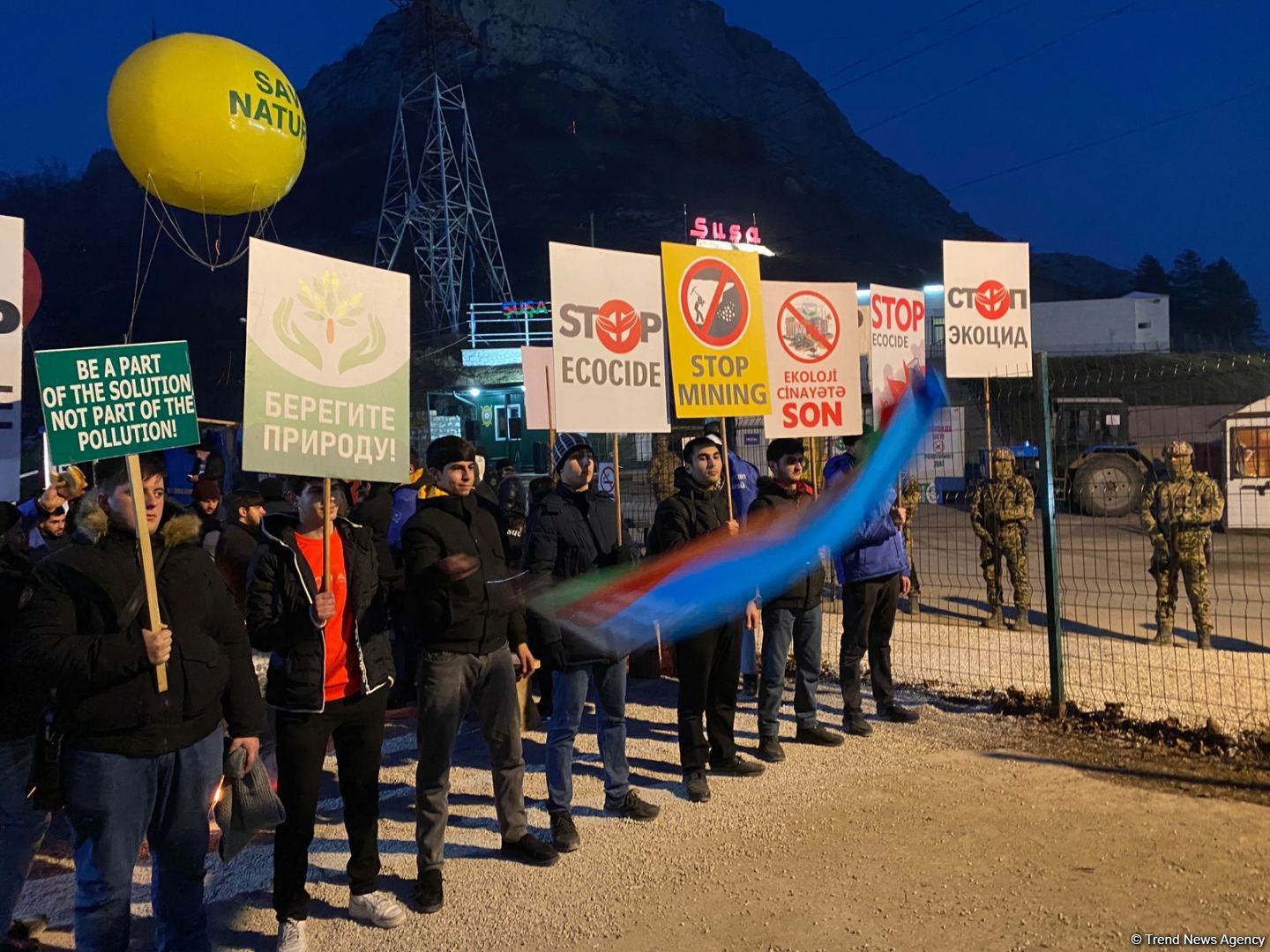 Another Armenian lie exposed: Peaceful protest rally on Azerbaijan's Lachin-Khankandi road continues (PHOTO)