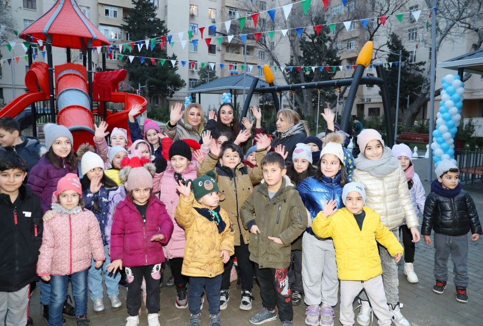 VP of Heydar Aliyev Foundation Leyla Aliyeva takes part in opening of another renovated courtyard within framework of Our Yard project (PHOTO)