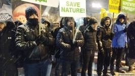 Peaceful protest continues on Azerbaijan's Lachin-Khankendi road despite cold weather (PHOTO)