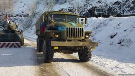 More supply vehicles of Russian peacekeepers pass freely along Azerbaijan's Lachin-Khankendi road (PHOTO/VIDEO)