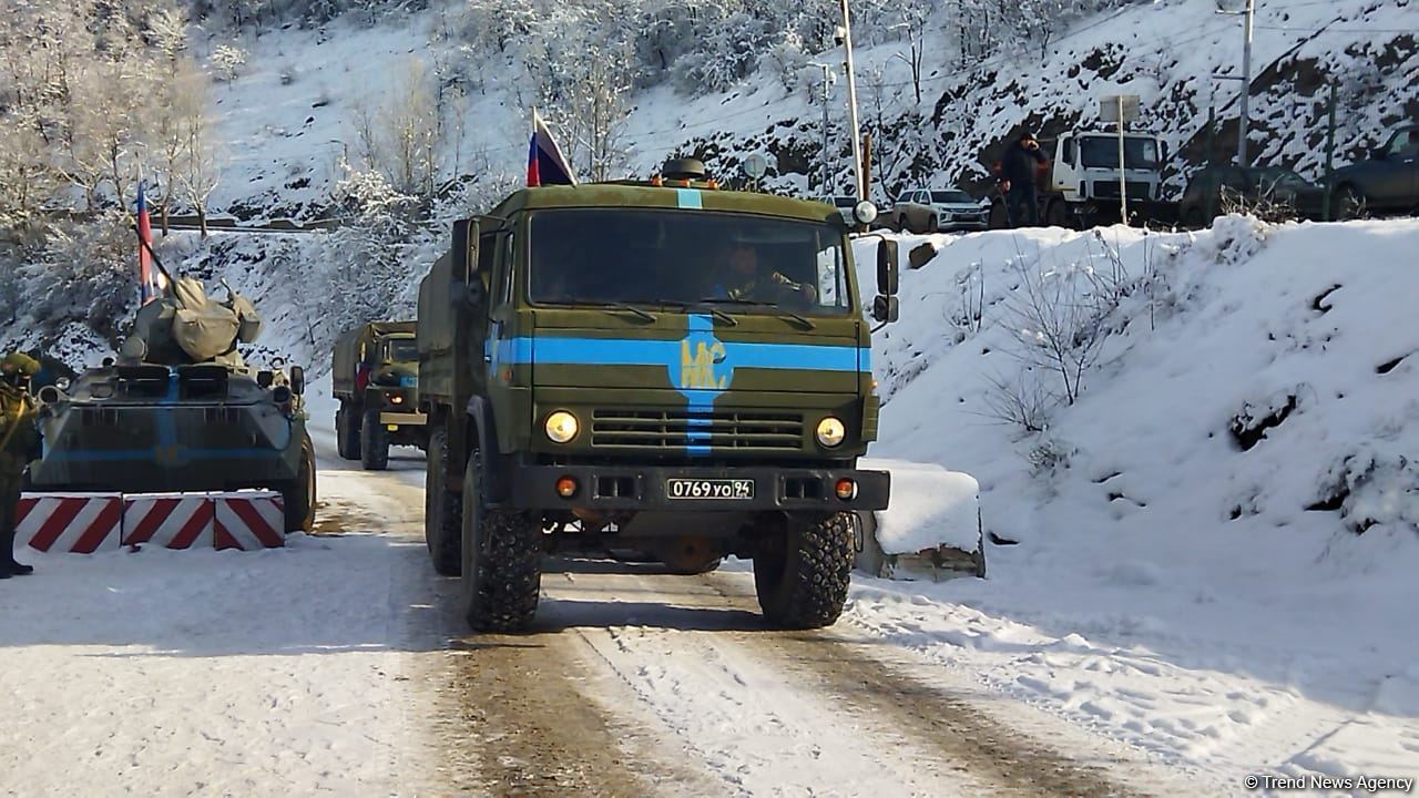 More supply vehicles of Russian peacekeepers pass freely along Azerbaijan's Lachin-Khankendi road (PHOTO/VIDEO)