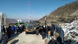 Russian peacekeepers' vehicles move freely along Azerbaijan's Lachin-Khankendi road (PHOTO)