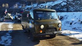 Convoy of Russian peacekeepers' vehicles moves freely along Azerbaijan's Lachin-Khankendi road (PHOTO)