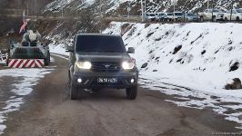 Convoy of Russian peacekeepers' vehicles moves freely along Azerbaijan's Lachin-Khankendi road (PHOTO)