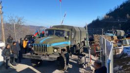 More vehicles of Russian peacekeepers pass freely along Azerbaijani Lachin-Khankendi road (PHOTO)