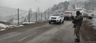 Vehicles of Russian peacekeepers pass freely along Azerbaijan's Lachin-Khankendi road (PHOTO)
