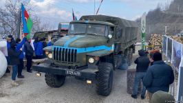 Vehicles of Russian peacekeepers pass freely along Azerbaijan's Lachin-Khankendi road (PHOTO)