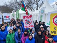Peaceful protest continues on Azerbaijan's Lachin-Khankendi road despite cold weather (PHOTO)